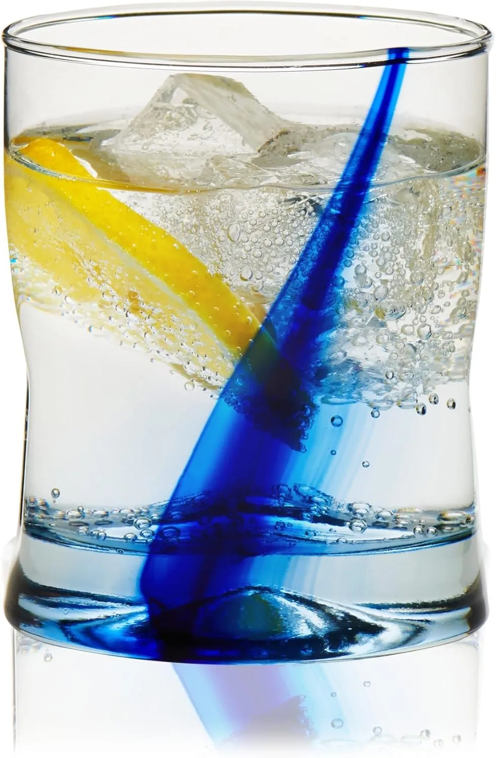 Libbey Blue Ribbon Tumbler and Rocks Drinking Glass Set of 8, Artisanal, Four-Dimpled Glass Cups Set, Clear Glassware Drinking Glasses for Daily Use