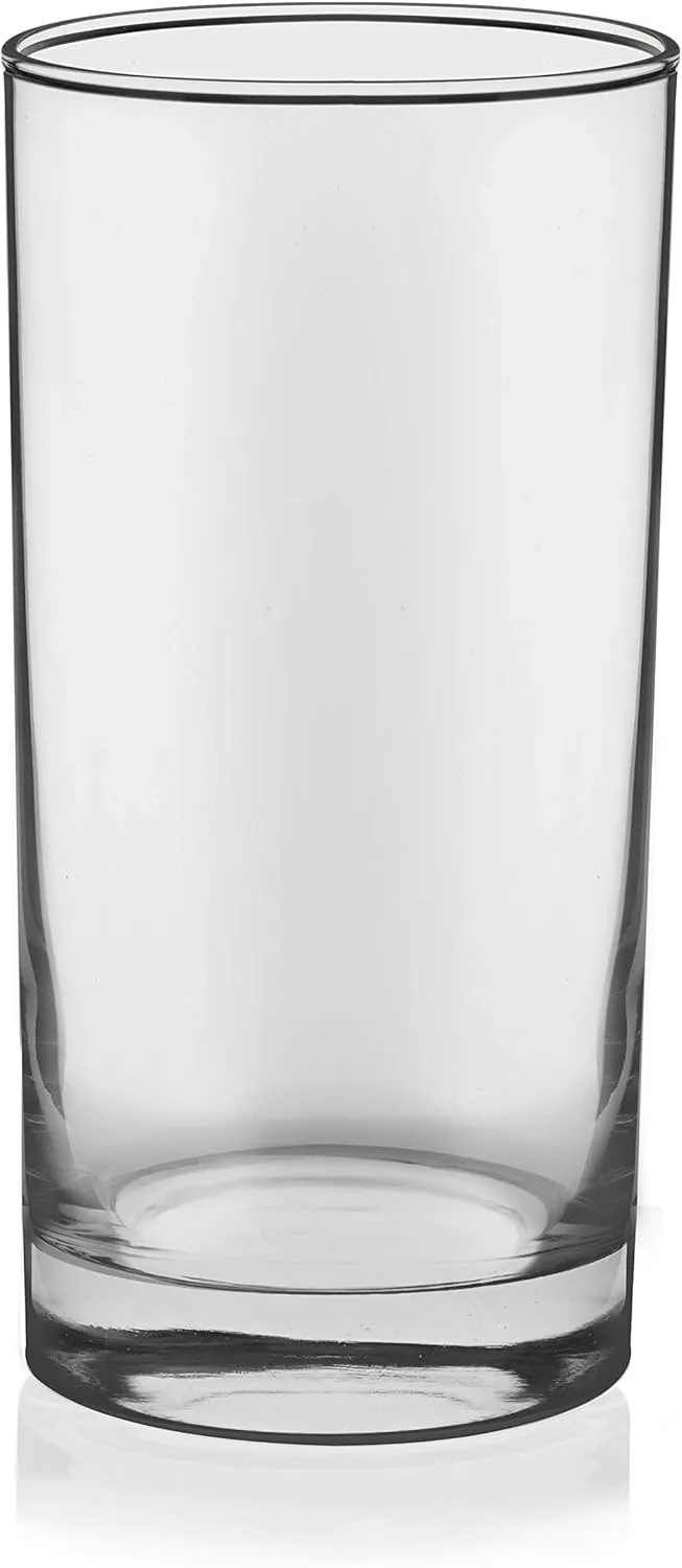 Libbey Tumbler Drinking Glass Sets, Durable Heavy Base Drinking Glasses, Lead-Free Tall Water Glasses Set, Sophisticated Beer Glasses Set of 8