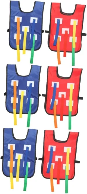 LIFKOME 6 Sets Belt Boys Elastic Belt Pull Tails Toy Vests for Outdoor Sports Activity Props Assorted Color