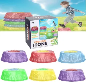 Light Up Stepping Stones for Kids, Lighting Non-slip Balance Stones for Kids, Floor Is Lava Stepping Stones, Balance Stepping Stone Kit with Light up Jumping Stones, Indoor & Outdoor Play