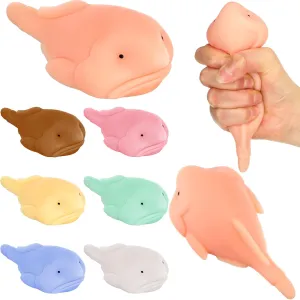 Liliful 7 Pieces Blobfish Toy Cute Funny Fish Toy Stress Toys Anxiety Relief Toys Fidget Blob Fish Squeeze Sensory for Adults Boys Girls Birthday School Office Christmas Holiday Party Favors