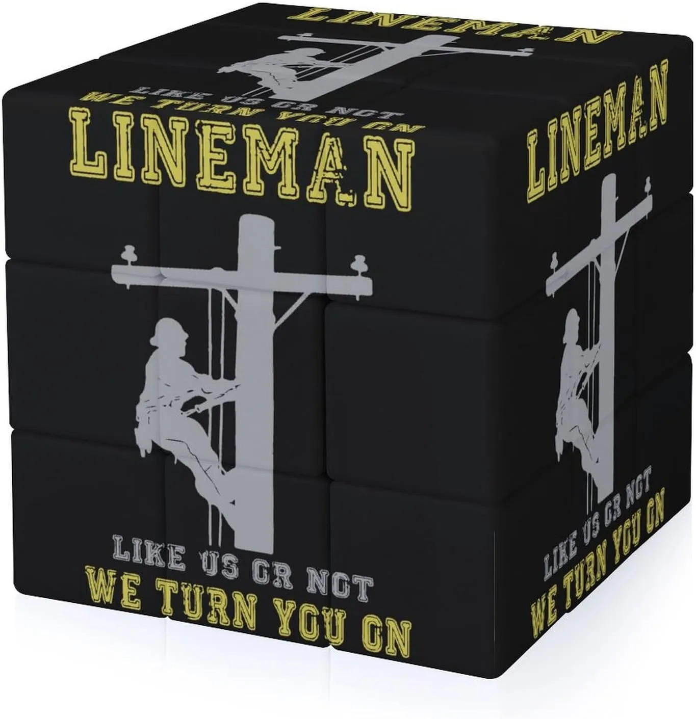 Lineman Adults 3x3x3 Color-Matching Smooth Fully Printed Cube Gift