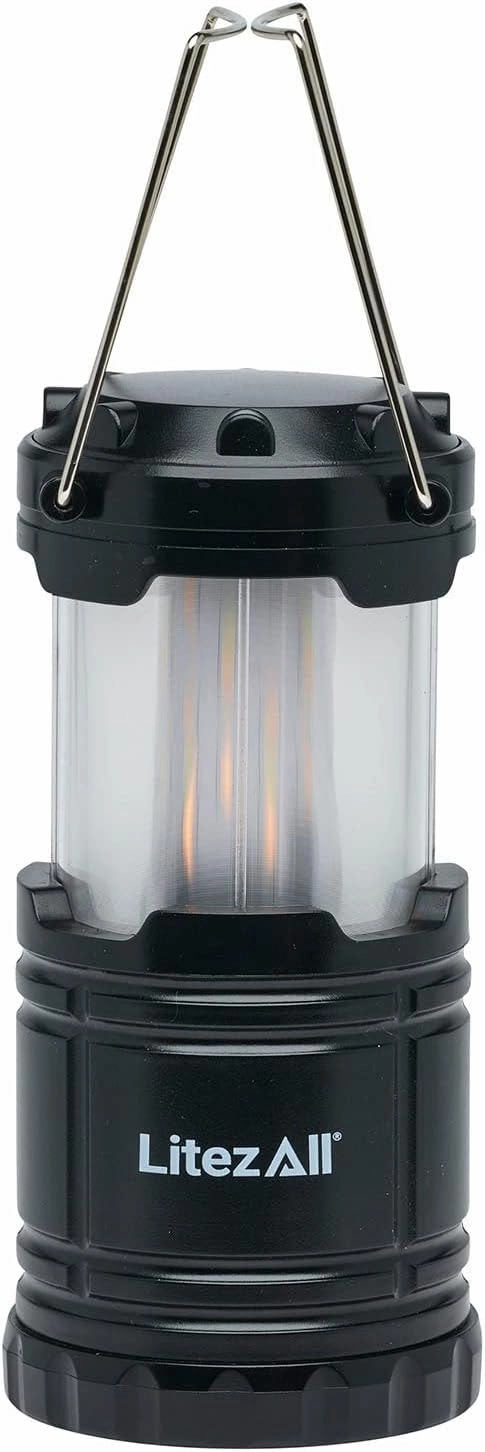 LitezAll 25812 Pull Up Lantern with Simulated Flame