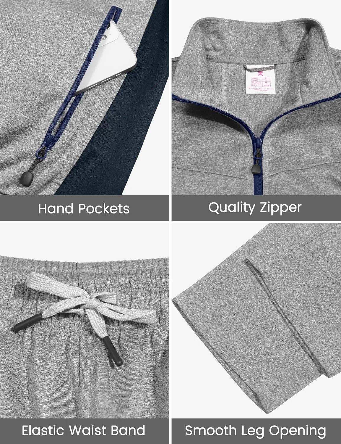Little Donkey Andy Quick Dry Track Suits for Women Set, Stretch Breathable Women's Sweatsuit Outfits Durable Lounge Set