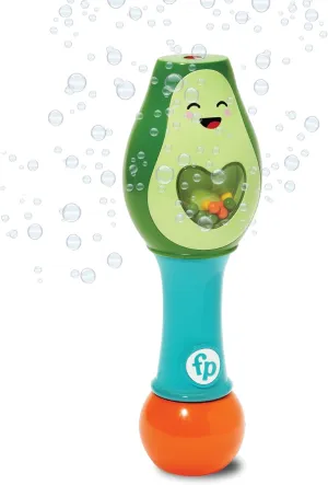 Little Kids Fisher-Price Toddler Toy Shake and Go Bubble Maraca 2-in-1 No Spill Bubble Wand and Musical Toy Maraca | Ages 18  Months | Includes 4oz of Non-Toxic Bubble Solution