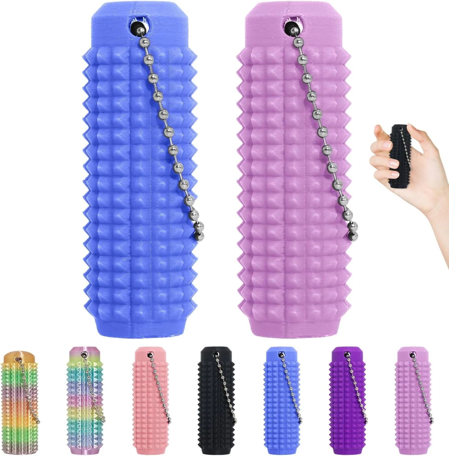 Little Ouchies Fidget Toys,Pain Stim Fidget Toy Reduce Stress for Adults,Anxiety Relief Pain Stim,Spiky Fidget Keychain for Anxiety and Stress Reduction,Novelty Gifts for Friends 4PCS