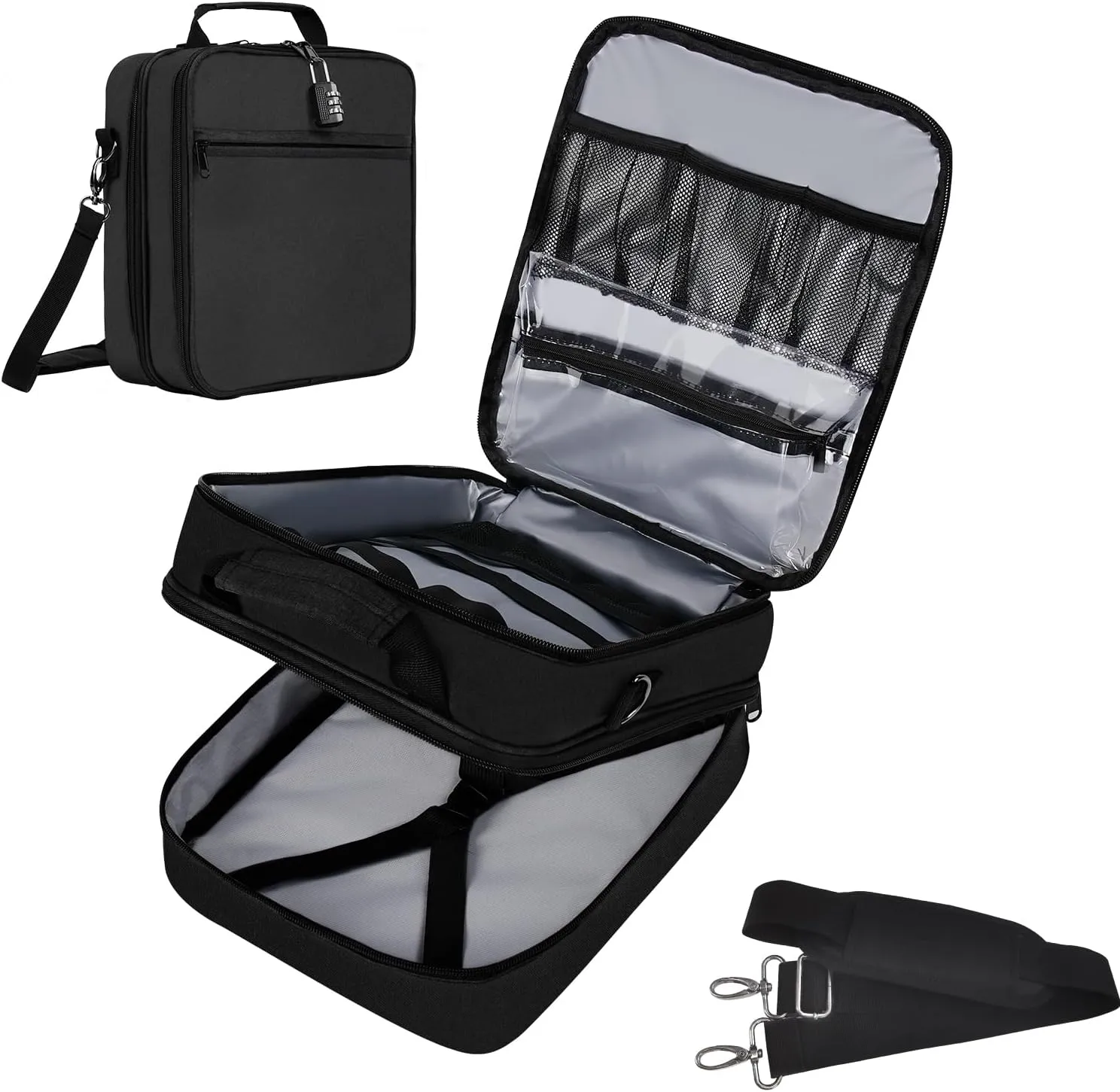 Locking Storage Box Lightweight Toy Organizer Portable Ditty Bag Travel Pouch