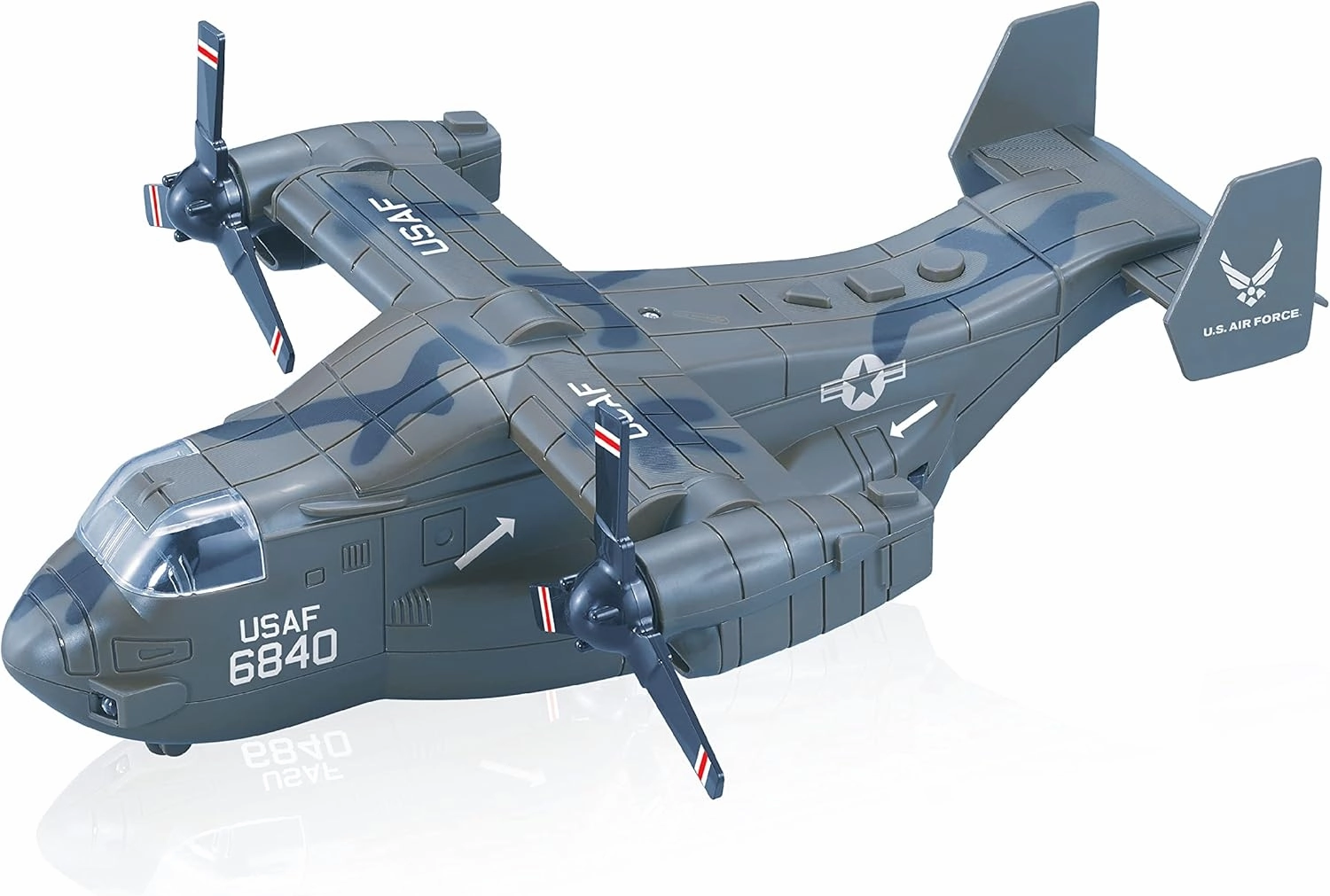 Lollipop United States Air Force Military Helicopter, V-22 Osprey Airplane, 1:72 Scale Aircraft Carrier Model, Battle/Rescue Helicopter Toy w/Sounds, 3 