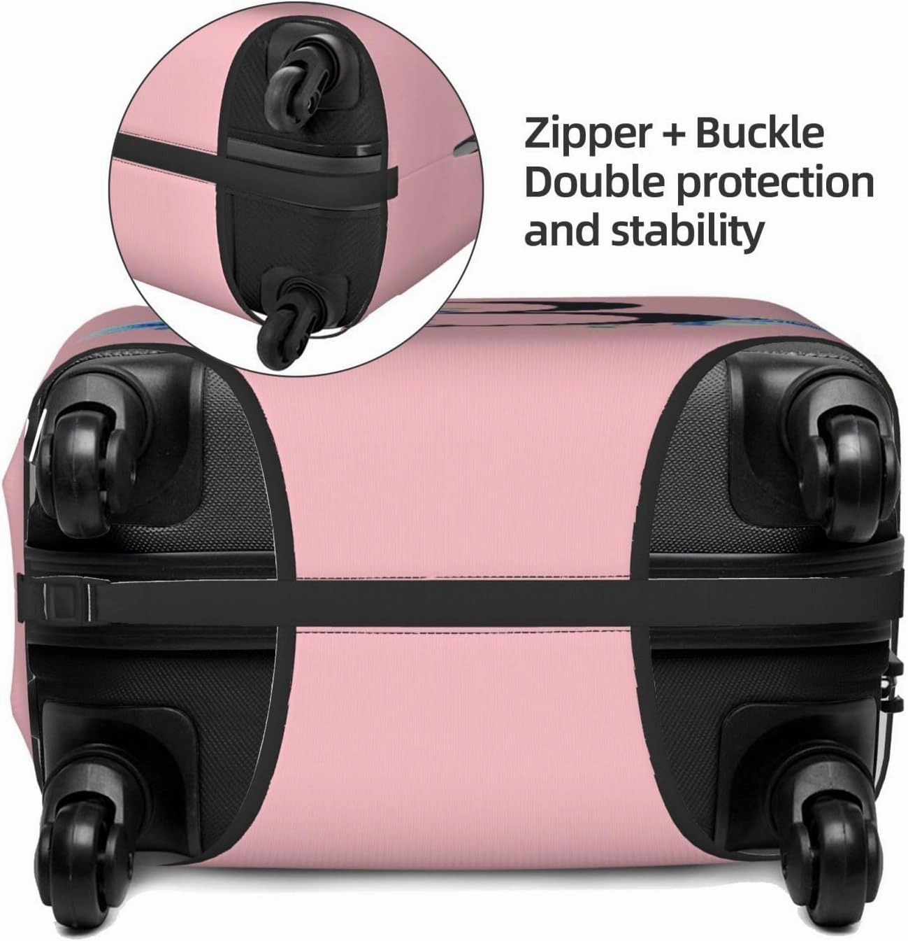 Luggage Cover Flower Letter B Pink Suitcase Protector fits 18-32inch Suitcase Cover Washable Dustproof with Concealed Zipper for Wheeled Suitcase LC111