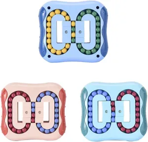 Magic Bean Cube Rotating Puzzle Fidget Toys Anti Stress Ball IQ Games Educational Sensory Easter Gift for Boys Girls Kids Children Adults (Pack of 3 Pieces)