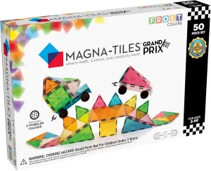 MAGNA-TILES Grand Prix 50-Piece Magnetic Construction Set, The ORIGINAL Magnetic Building Brand