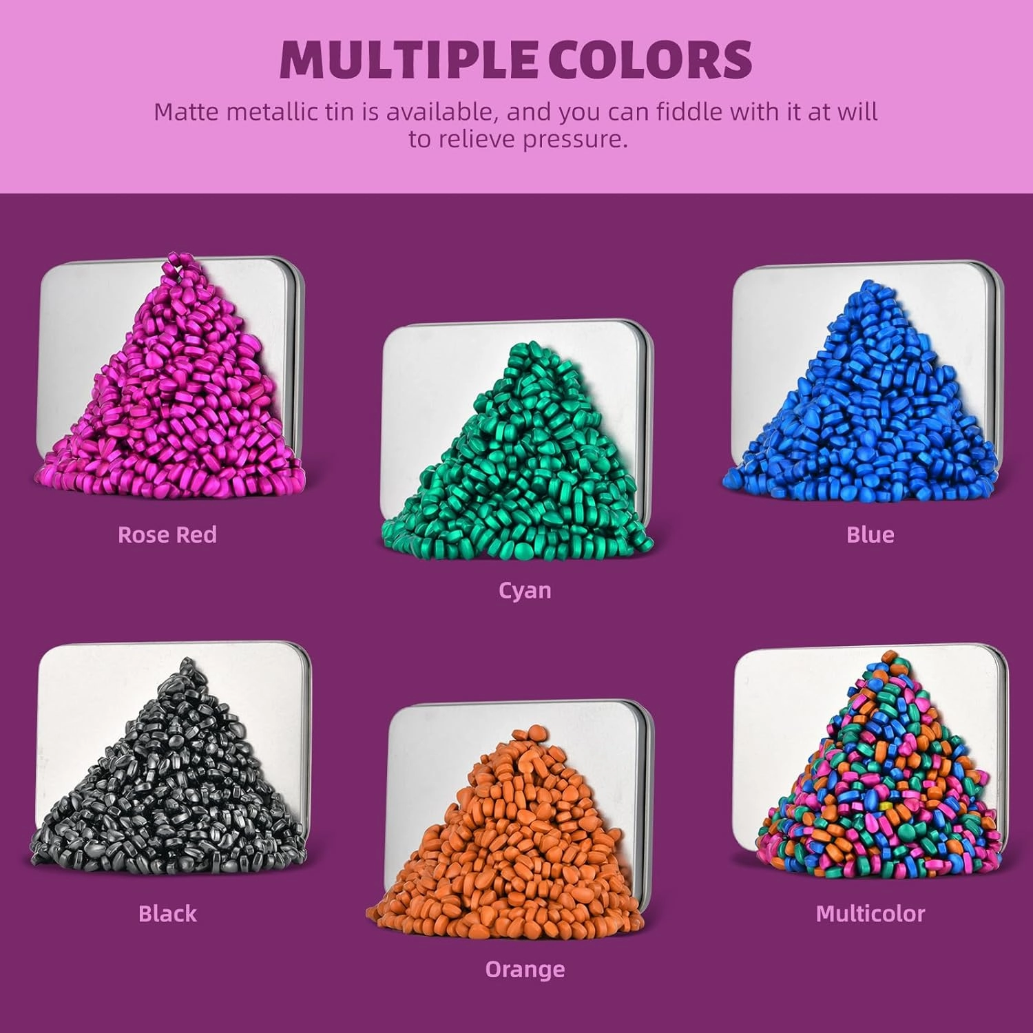 Magnetic Ferrite Putty Rocks,Multicolor More Than 600 Weak Magnetic Smooth Ferrite Pebbles, Magnet Rock Desk Toys and Time-Killer for Adults