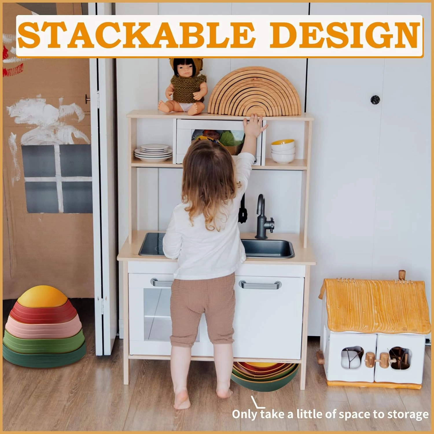 makarci Balance Stepping Stones for Kids, Non-Slip Toddlers Sensory Toys Outdoor or Indoor Play, Promoting Motor Skills and Confidence, Obstacle Course Coordination Toys for Children Age 3 4 5 6 7 