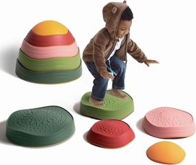 makarci Balance Stepping Stones for Kids, Non-Slip Toddlers Sensory Toys Outdoor or Indoor Play, Promoting Motor Skills and Confidence, Obstacle Course Coordination Toys for Children Age 3 4 5 6 7 