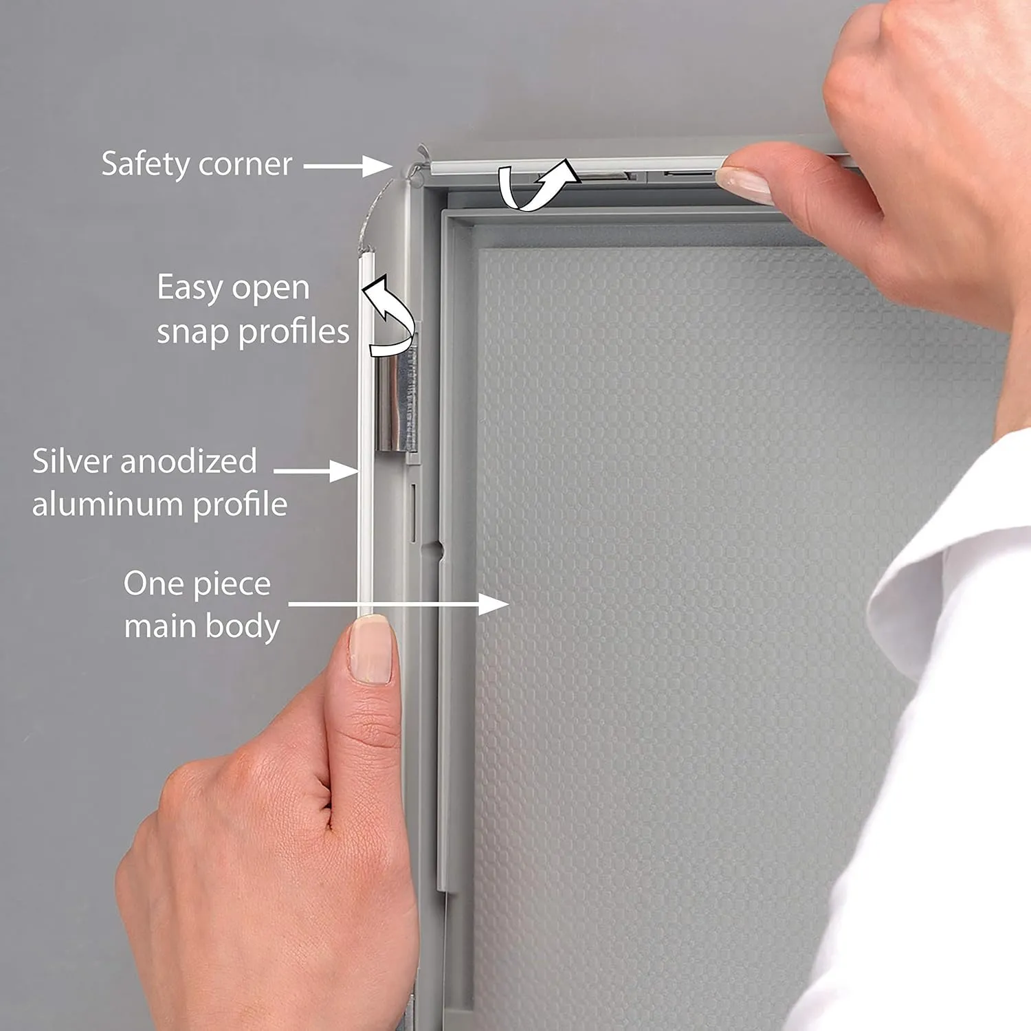 M&T Displays 8.5 x 11 Picture Frame, Front Loading Diploma Frame, Silver Color, 1" Profile Size, 20 Packs