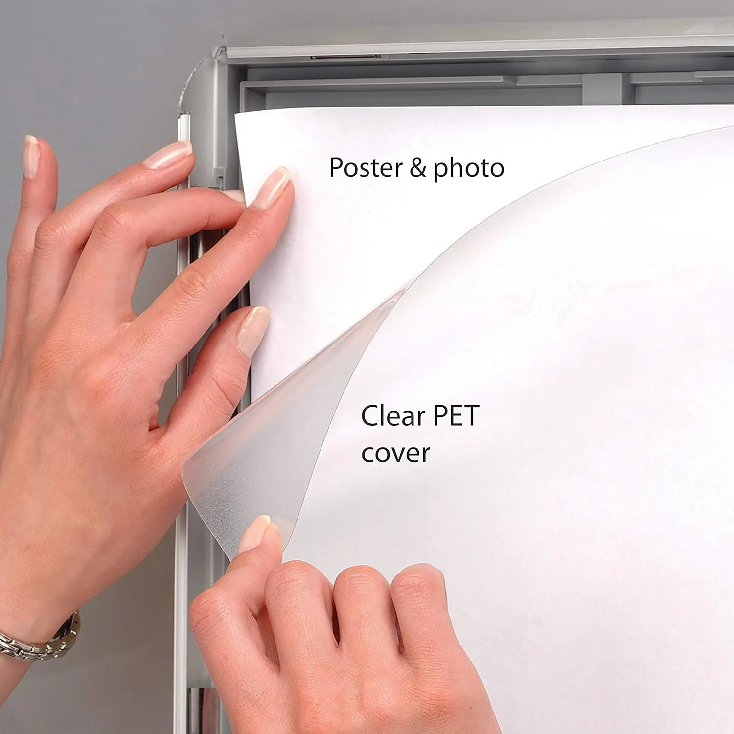 M&T Displays 8.5 x 11 Picture Frame, Front Loading Diploma Frame, Silver Color, 1" Profile Size, 20 Packs