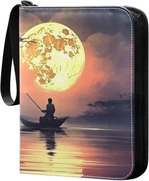 Man Fishing Card Binder, 400 Pockets Card Holder with 50 Sleeves, Sturdy Card Holder Folders for Game Cards & Sports Cards