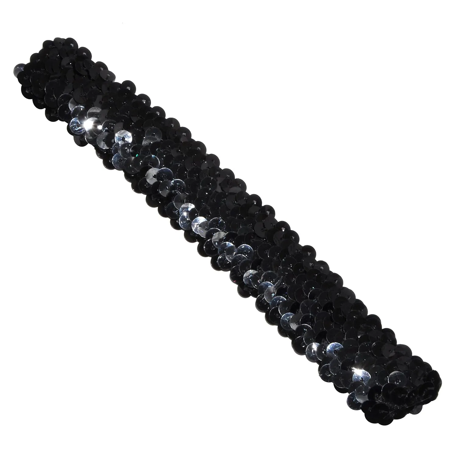 Mandala Crafts Black Sequins Headbands - 12 Elastic Sparkle Headbands for Women & Girls - Disco Accessories