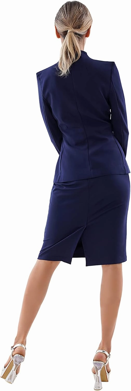 Marycrafts Women's Formal Office Business Work Jacket Skirt Suit Set