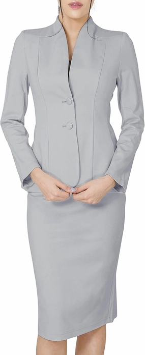 Marycrafts Women's Formal Office Business Work Jacket Skirt Suit Set