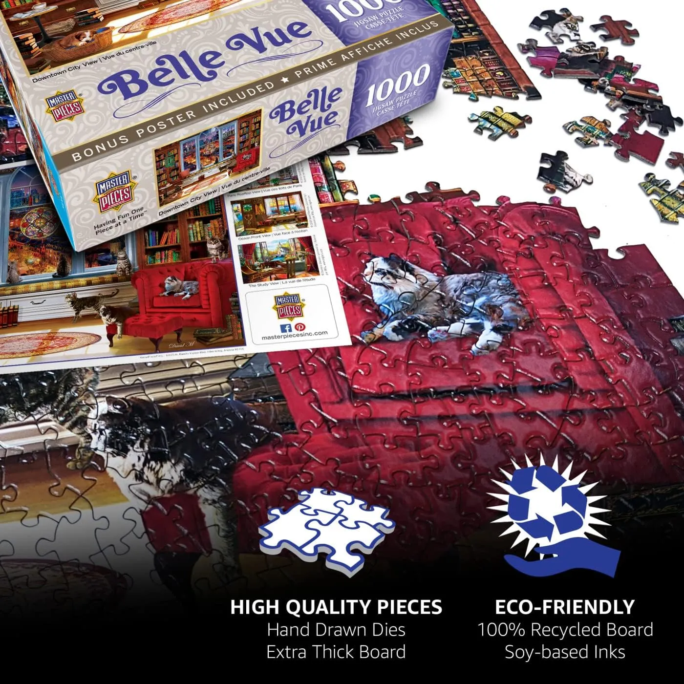MasterPieces 1000 Piece Jigsaw Puzzle For Adults, Family, Or Kids - Around The Lake - 19.25"x26.75"