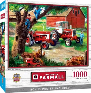MasterPieces 1000 Piece Jigsaw Puzzle for Adults, Family, Or Youth - Boys and Their Toys - 19.25"x26.75"