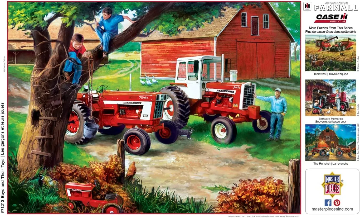 MasterPieces 1000 Piece Jigsaw Puzzle for Adults, Family, Or Youth - Boys and Their Toys - 19.25"x26.75"