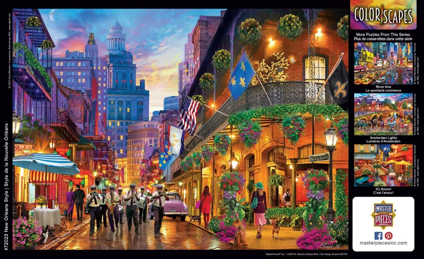 MasterPieces 1000 Piece Jigsaw Puzzle for Adults, Family, Or Youth - New Orleans Style - 19.25"x26.75"