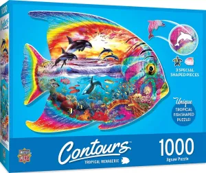 MasterPieces 1000 Piece Jigsaw Puzzle for Adults, Family, Or Youth - Tropical Menagerie - 26.5"x21.5"