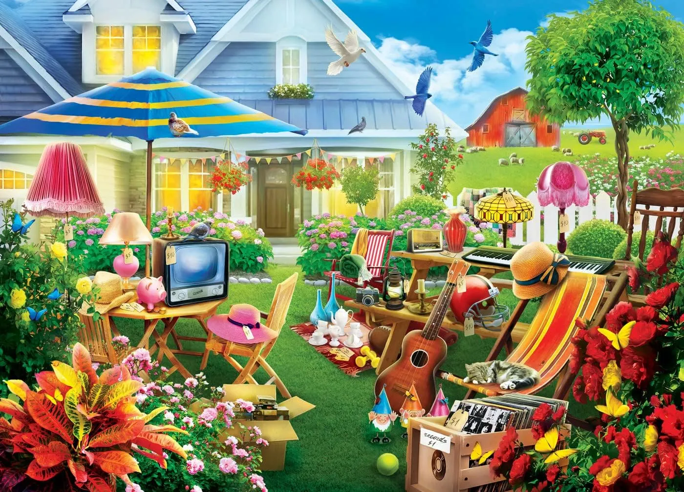 MasterPieces 1000 Piece Jigsaw Puzzle for Adults, Family, Or Youth - Yardsale Day - 26.75"x 19.25"