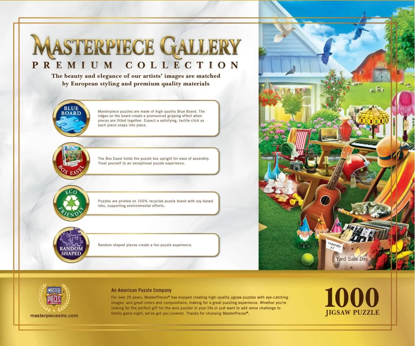 MasterPieces 1000 Piece Jigsaw Puzzle for Adults, Family, Or Youth - Yardsale Day - 26.75"x 19.25"