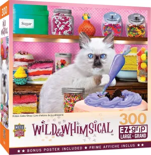 Masterpieces 300 Piece EZ Grip Jigsaw Puzzle - Kitten Cake Shop - 18"x24"