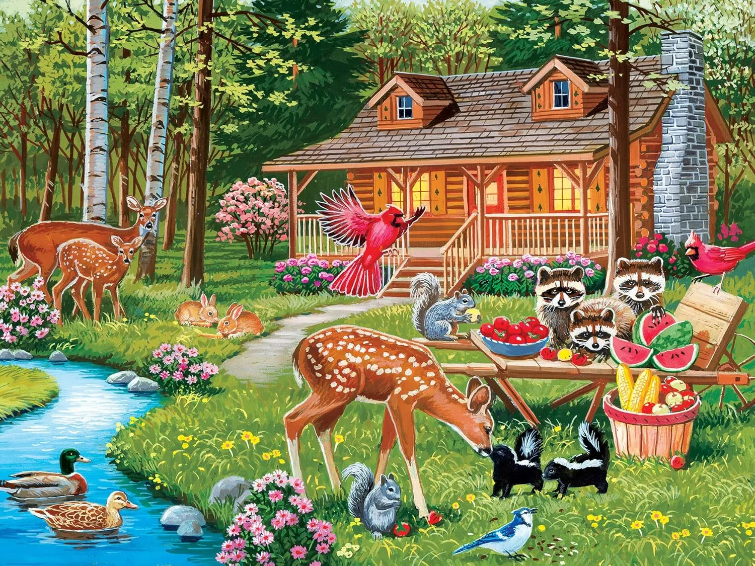 MasterPieces 400 Piece Jigsaw Puzzle for Adults, Family, Or Youth - Creekside Gathering - 18"x24"