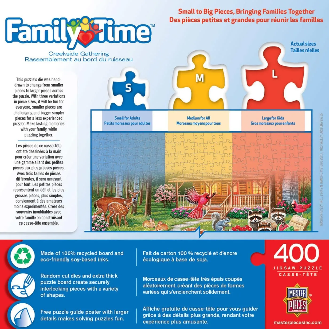 MasterPieces 400 Piece Jigsaw Puzzle for Adults, Family, Or Youth - Creekside Gathering - 18"x24"