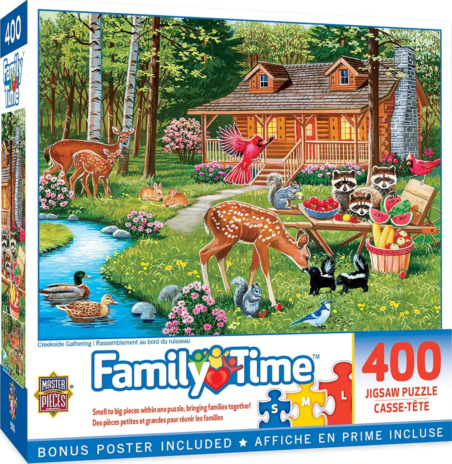 MasterPieces 400 Piece Jigsaw Puzzle for Adults, Family, Or Youth - Creekside Gathering - 18"x24"