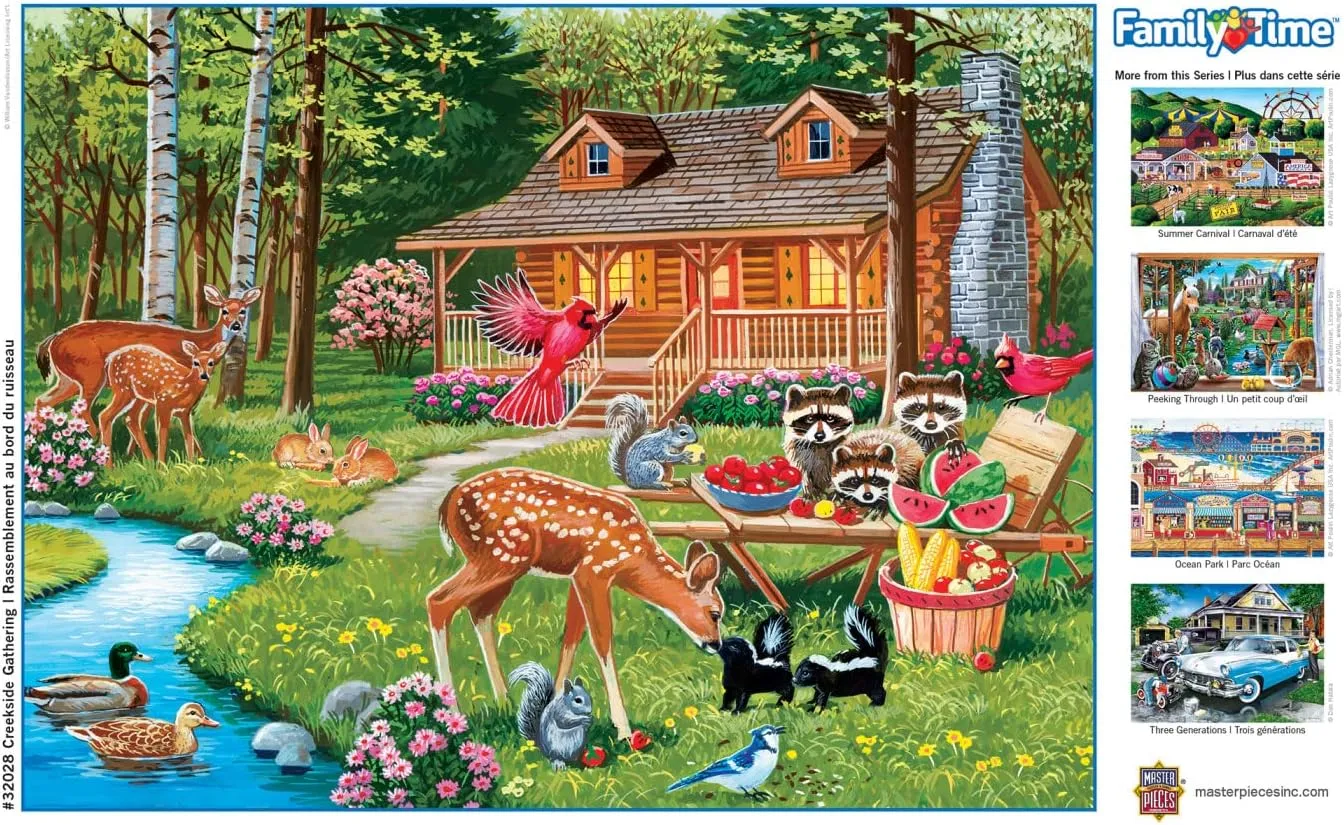 MasterPieces 400 Piece Jigsaw Puzzle for Adults, Family, Or Youth - Creekside Gathering - 18"x24"