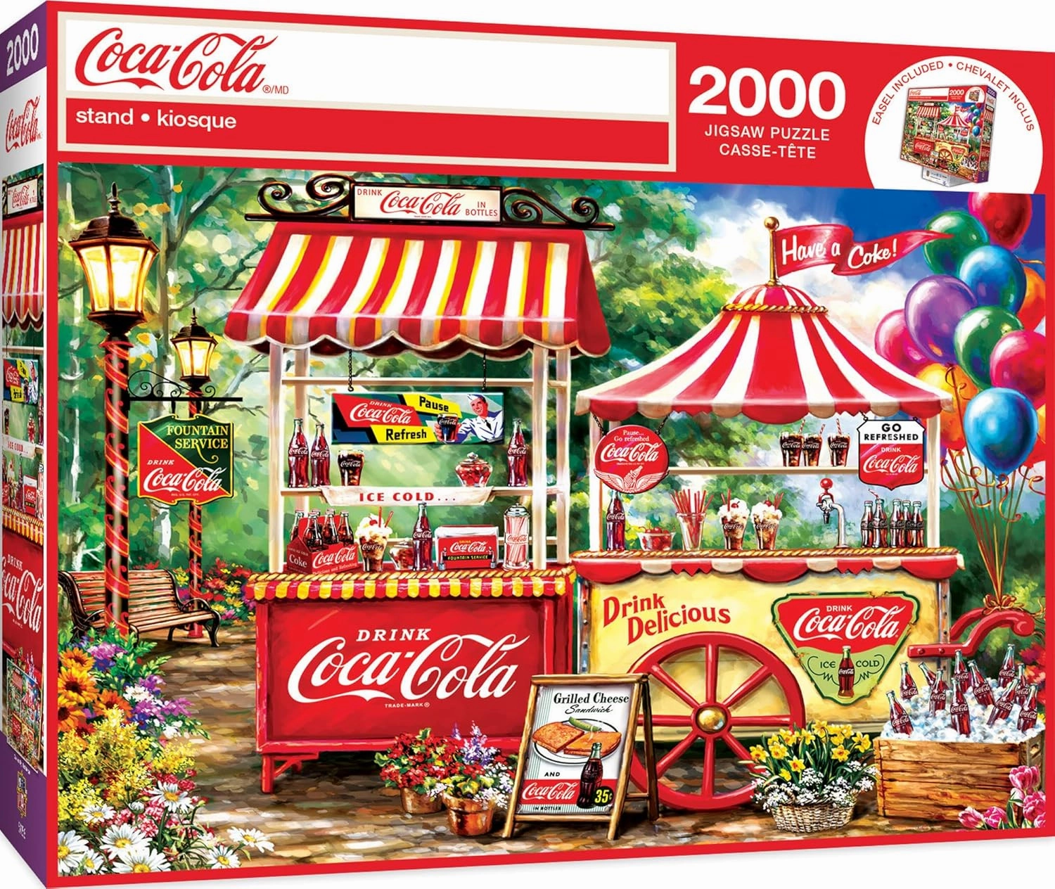 MasterPieces 2000 Piece Jigsaw Puzzle for Adults and Families - Coca-Cola Stand - 39"x27"