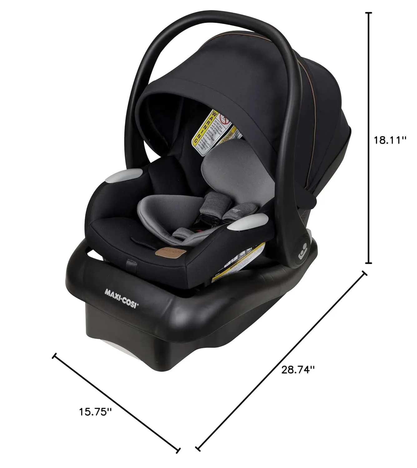 Maxi-Cosi Mico Luxe Infant Car Seat with Base, Rear Facing Car Seat For Babies, Baby Carseat 4-30 lbs, Baby Car Seats, Infant Car Seats, Midnight Glow