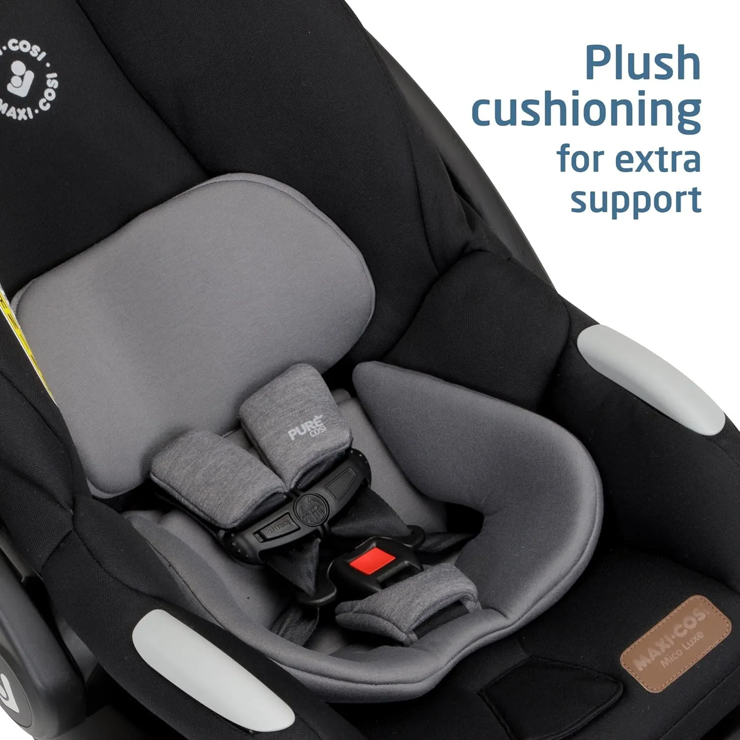 Maxi-Cosi Mico Luxe Infant Car Seat with Base, Rear Facing Car Seat For Babies, Baby Carseat 4-30 lbs, Baby Car Seats, Infant Car Seats, Midnight Glow