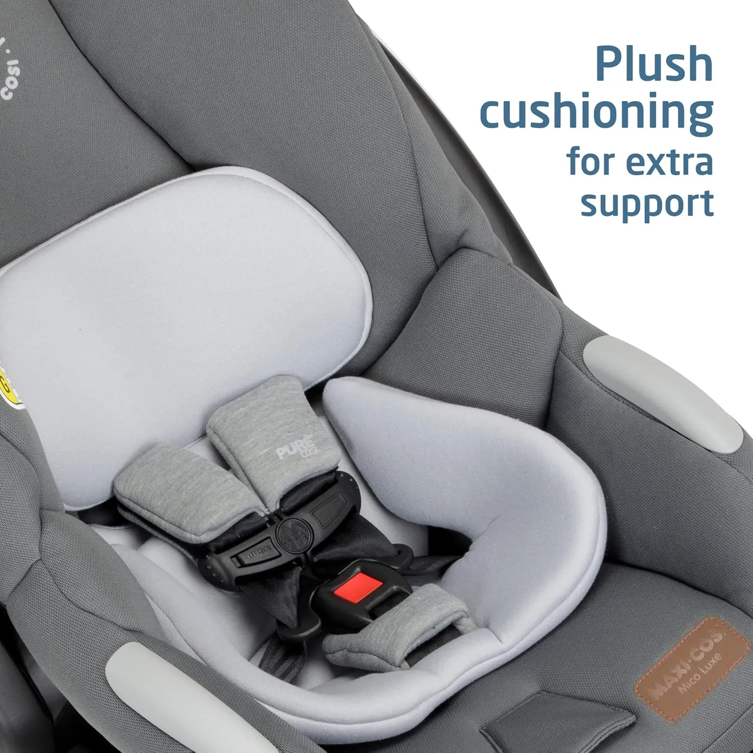 Maxi-Cosi Mico Luxe Infant Car Seat with Base, Rear Facing Car Seat For Babies, Baby Carseat 4-30 lbs, Baby Car Seats, Infant Car Seats, Stone Glow