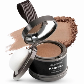 Maycheer Hairline Powder - Magic Root Cover Up - Hair Rich Hair Shadow - Gray Hair Coverage Touch Up Hair Powders for Women & Men (Dark Brown, 0.14 Ounce (Pack of 2))