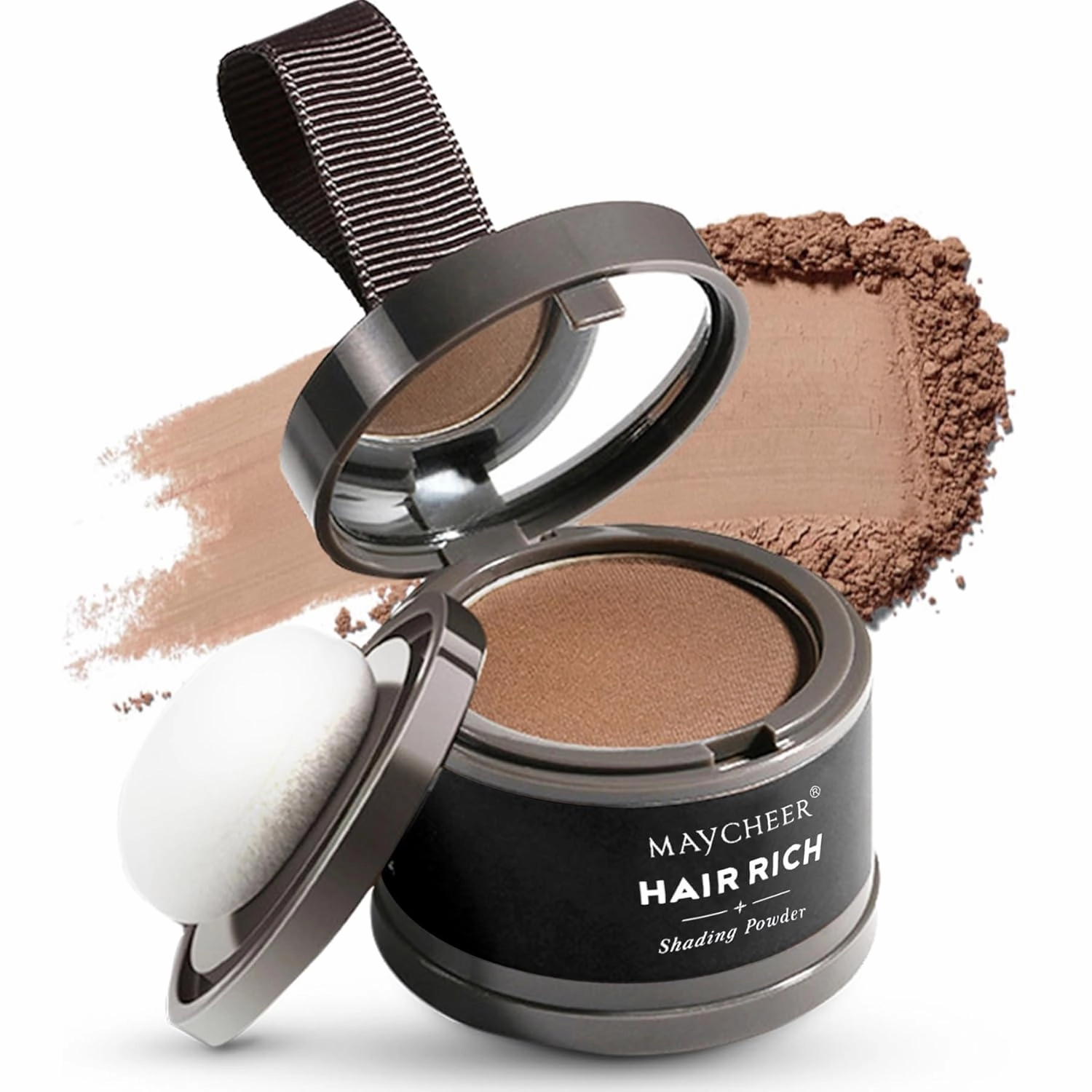 Maycheer Hairline Powder - Magic Root Cover Up - Hair Rich Hair Shadow - Gray Hair Coverage Touch Up Hair Powders for Women & Men (Dark Brown, 0.14 Ounce (Pack of 2))