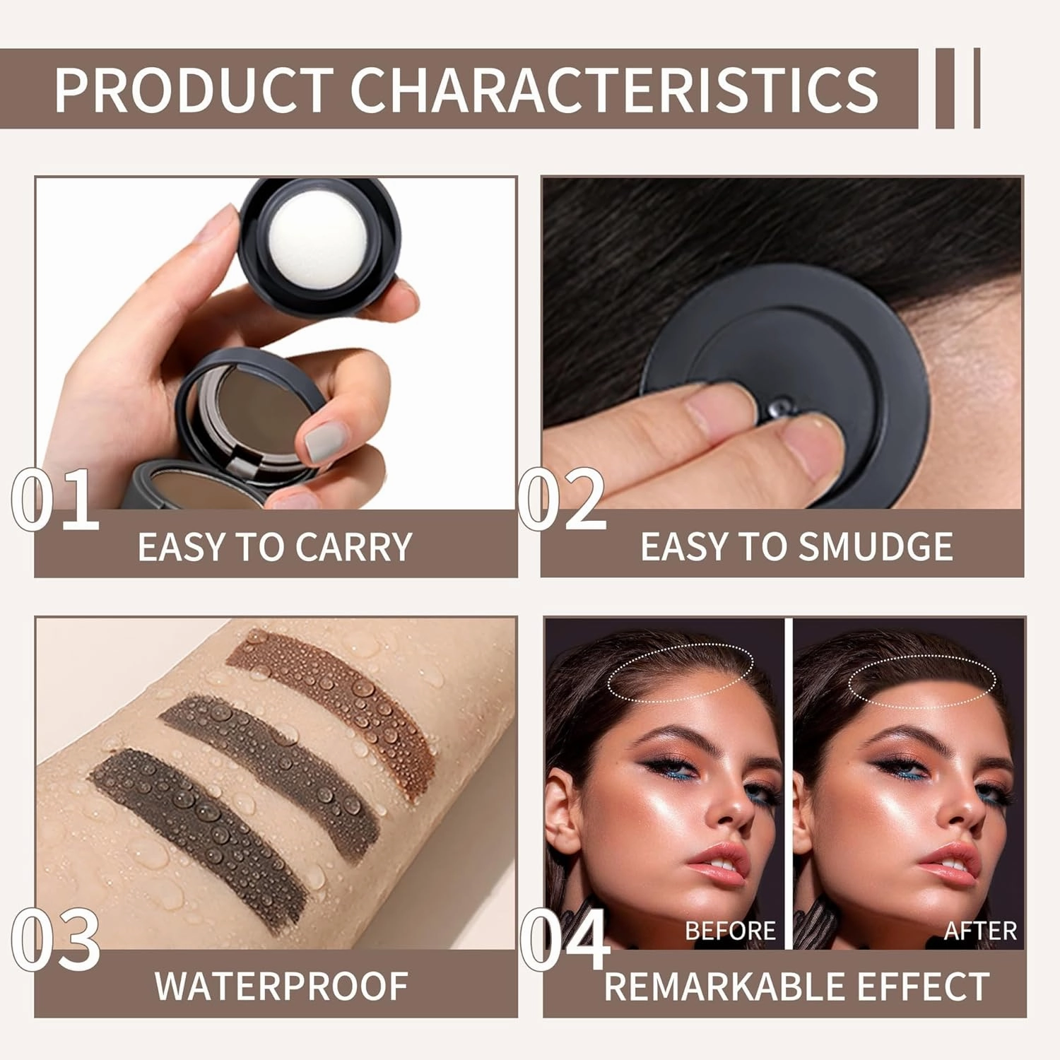 Maycheer Hairline Powder - Magic Root Cover Up - Hair Rich Hair Shadow - Gray Hair Coverage Touch Up Hair Powders for Women & Men (Dark Brown, 0.14 Ounce (Pack of 2))