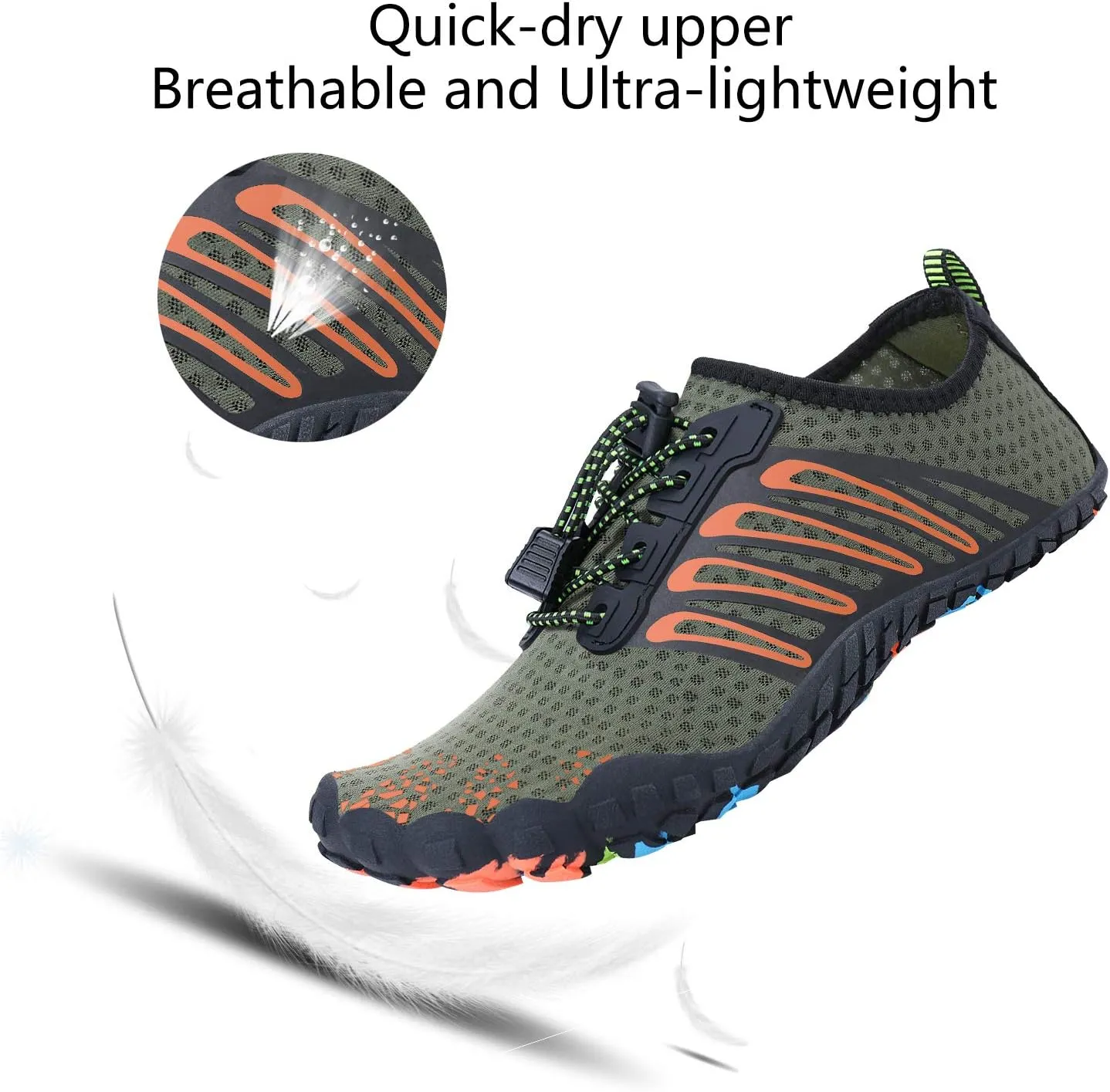 MAYZERO Water Shoes Men Women Swim Surf Shoes Beach Pool Shoes Wide Toe Hiking Aqua Shoes Winter House Slippers