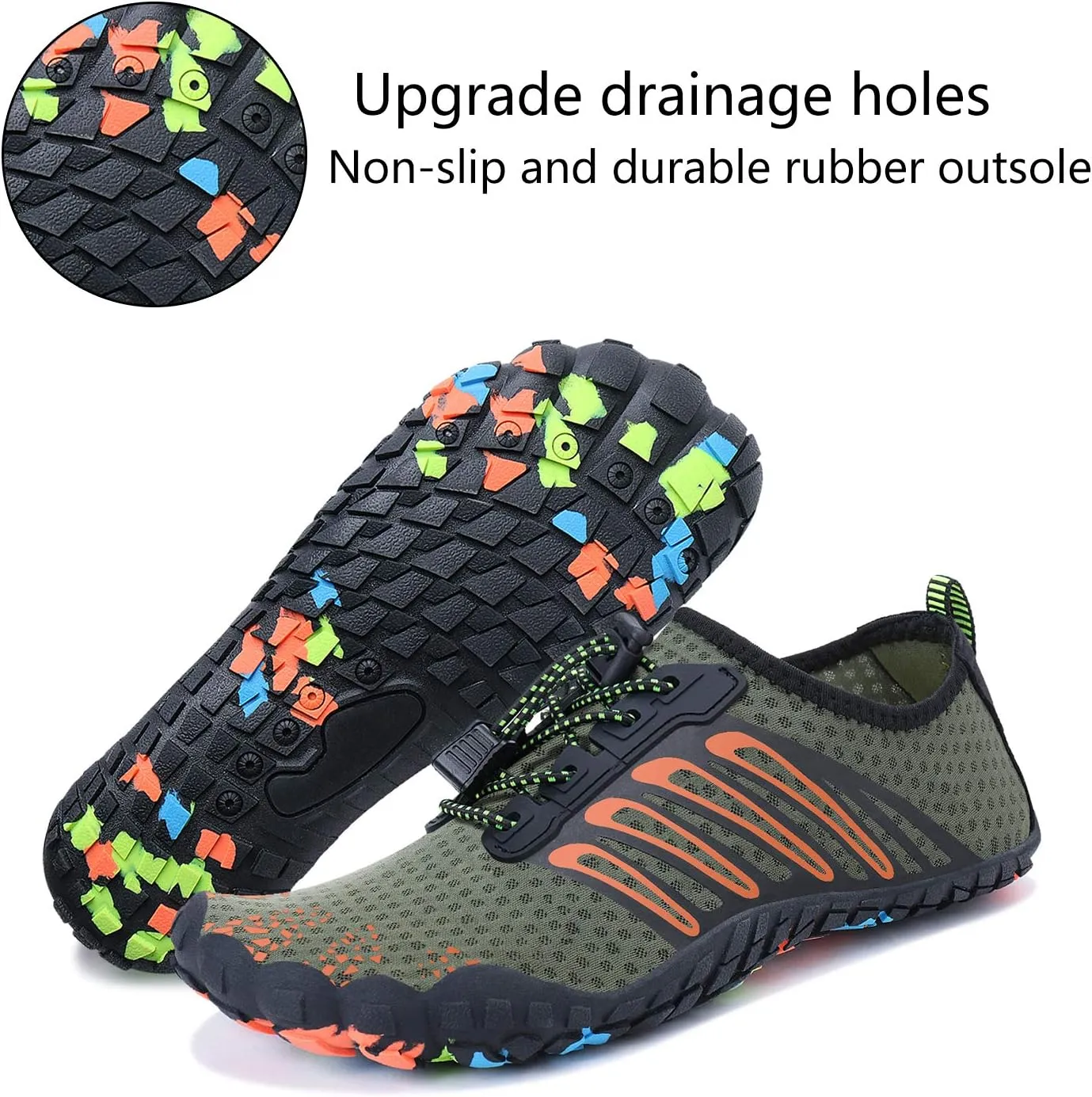 MAYZERO Water Shoes Men Women Swim Surf Shoes Beach Pool Shoes Wide Toe Hiking Aqua Shoes Winter House Slippers