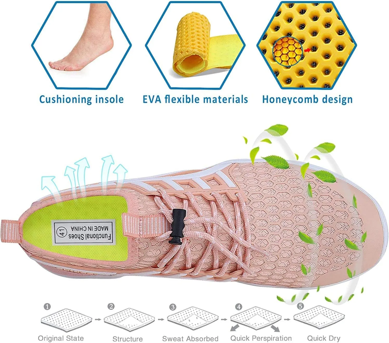 MAYZERO Water Shoes Men Women Swim Surf Shoes Beach Pool Shoes Wide Toe Hiking Aqua Shoes Winter House Slippers