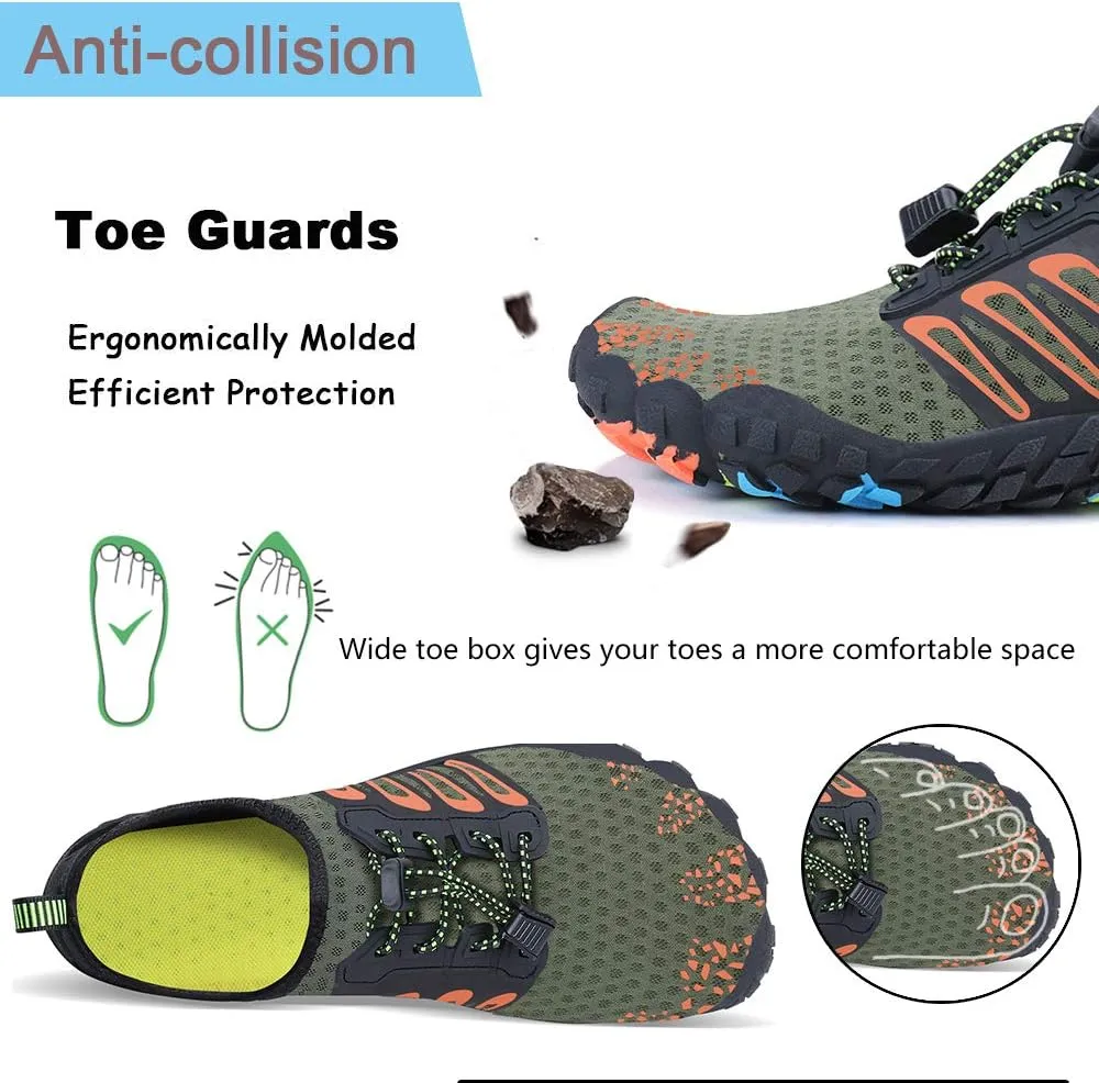 MAYZERO Water Shoes Men Women Swim Surf Shoes Beach Pool Shoes Wide Toe Hiking Aqua Shoes Winter House Slippers