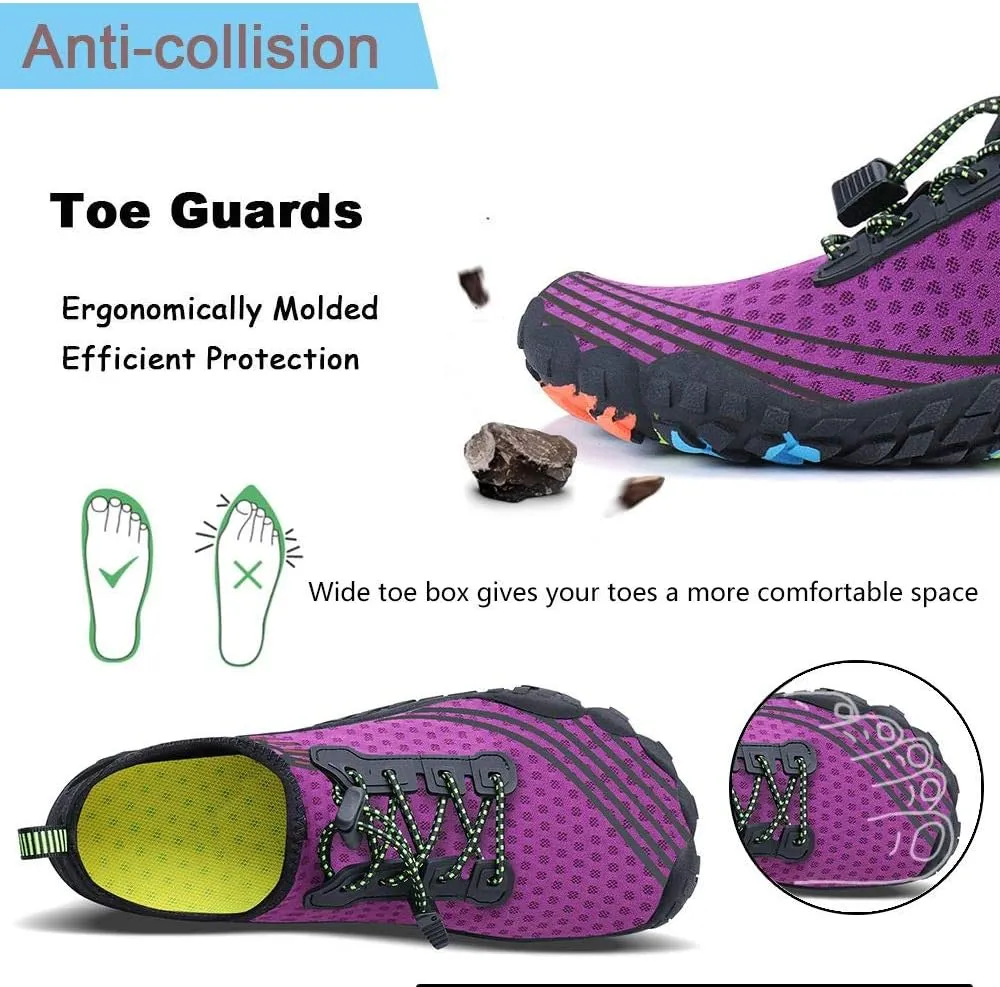 MAYZERO Water Shoes Men Women Swim Surf Shoes Beach Pool Shoes Wide Toe Hiking Aqua Shoes Winter House Slippers