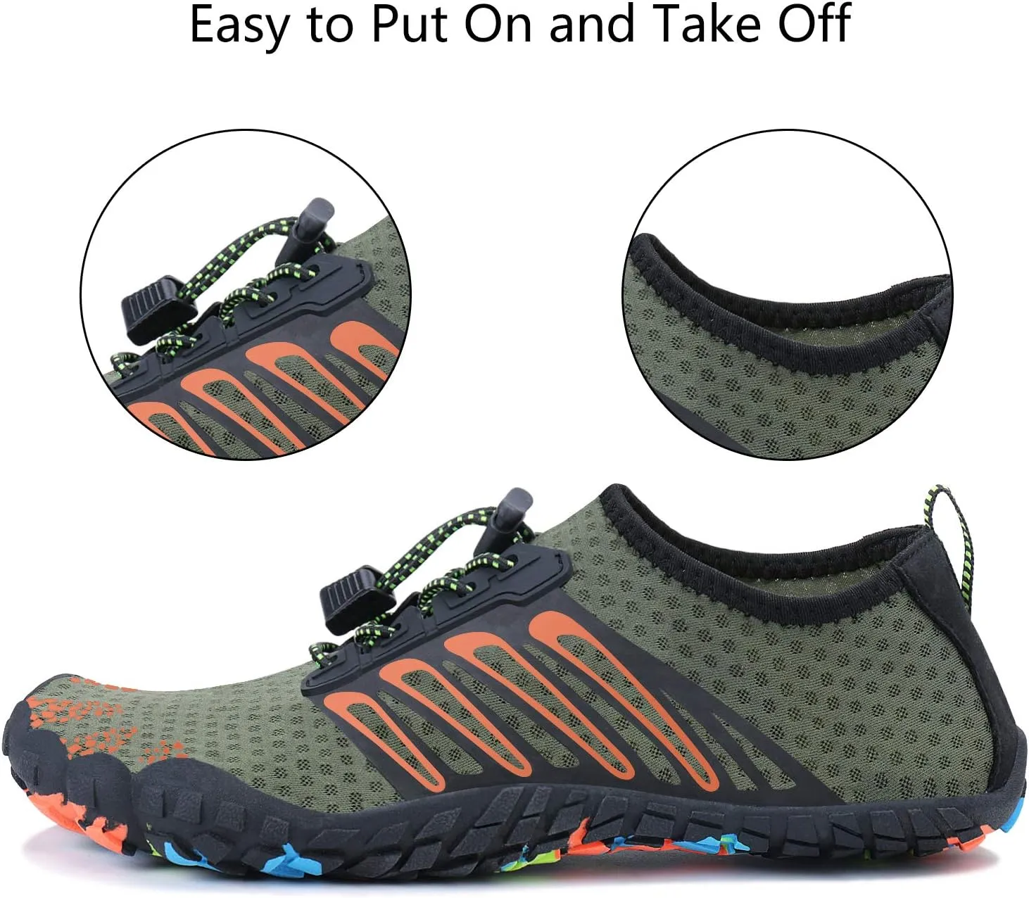 MAYZERO Water Shoes Men Women Swim Surf Shoes Beach Pool Shoes Wide Toe Hiking Aqua Shoes Winter House Slippers