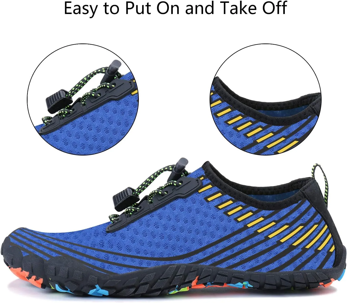 MAYZERO Water Shoes Men Women Swim Surf Shoes Beach Pool Shoes Wide Toe Hiking Aqua Shoes Winter House Slippers